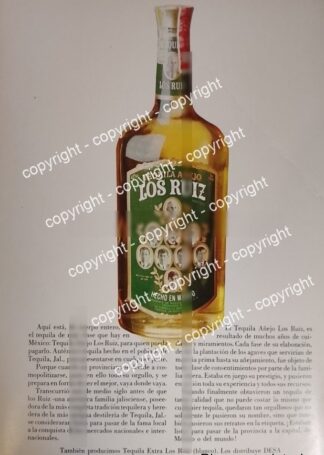 Cartel publicitario retro TEQUILA LOS RUIZ 1967 /4