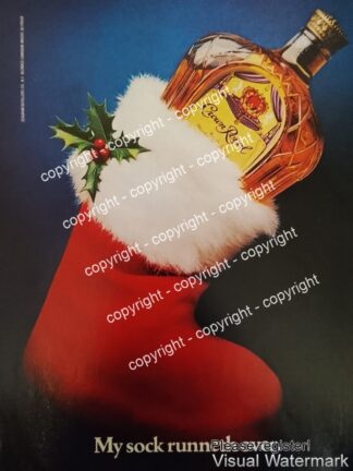 Cartel de publicidad retro WHISKY CROWN ROYAL 1979 /2