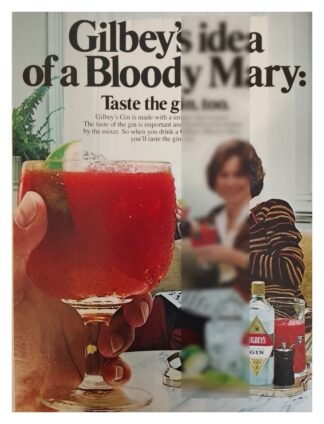 Cartel de publicidad retro GINEBRA GILBEYS 1980