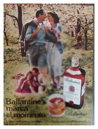 Cartel de publicidad retro WHISKY BALLANTINES 1979