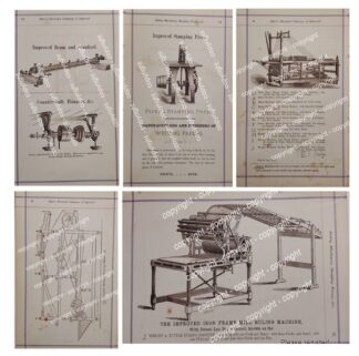 Carteles publicitarios retro Maquinaria para papel 1879