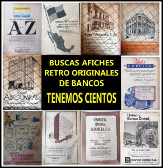 BUSCAS AFICHES RETRO DE BANCOS Y SERVICIOS FINANCIEROS ?, TENEMOS CIENTOS ORIGINALES