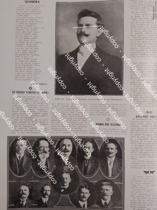 AFICHE ANTIGUO. JOSE GRACIA MEDRANO ELECTO GOBERNADOR. 1912