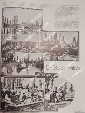 AFICHE ANTIGUO. MIEMBROS DEL CLUB ALEMAN EN XOCHIMILCO 1912 ASM