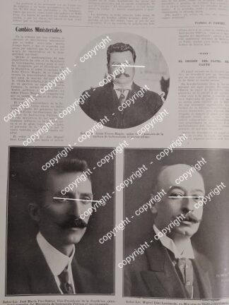 AFICHE ANTIGUO. JESUS FLORES MAGON, PINO SUAREZ, DIAZ LOMBARDO 1912 /POLITICOS