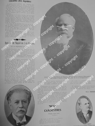 AFICHE ANTIGUO. ING. RAMON DE IBARROLA / 1912 ARQUITECTOS