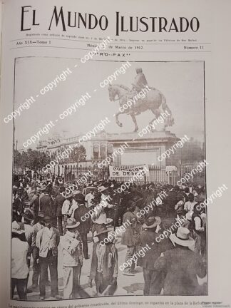 AFICHE ANTIGUO. MANIFESTACION POLITICA PLAZA DE LA REFORMA (CABALLITO) 1912 LDM