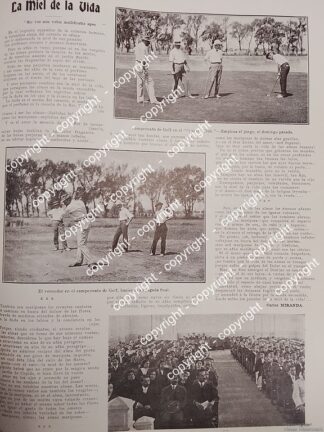 AFICHE ANTIGUO. CAMPEONATO DE GOLF, COUNTRY CLUB D.F 1912 CLUBES ASM