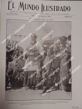 AFICHE ANTIGUO. PROCESION RELIGIOSA POR LA PAZ 1912 (REVOLUCION MEXICANA ) LDM
