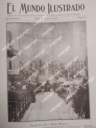 PORTADA ANTIGUA. CAPILLA DEL ASILO MATIAS ROMERO 1912 /LDM