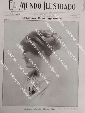 AFICHE ANTIGUO. MATILDE VELAZCO RUS /FOTOGRAFIA DE MARTIN ORTIZ (MACK) 1912 ASM