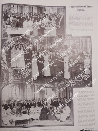 AFICHE ANTIGUO. CENTRO ASTURIANO, PALACIO DE MARMOL 1912 /ASM LDM