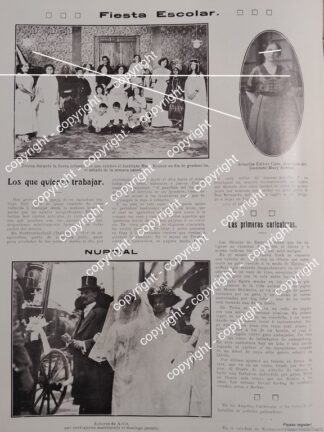 AFICHE ANTIGUO. ESTHER CASE Y EL INSTITUTO MARY KEENER D.F 1912 /ESCUELAS, MAESTROS