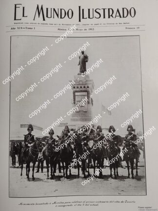 PORTADA ANTIGUA. INAUGURAN MONUMENTO A MORELOS EN CUAUTLA 1912 LDM