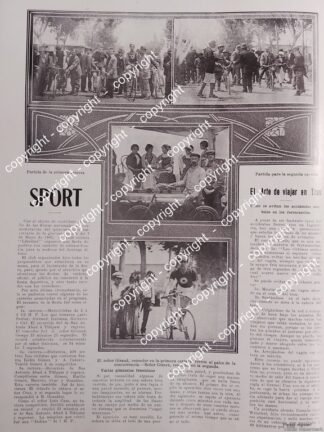 AFICHE ANTIGUO. CARRERA DE BICICLETAS D.F 1912 /DEPORTES