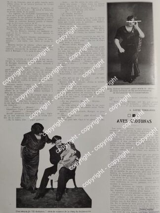 AFICHE ANTIGUO. BREVE NOTA. LA ACTRIZ ESTHER GROIZARD EN MEXICO 1912 ARTISTAS