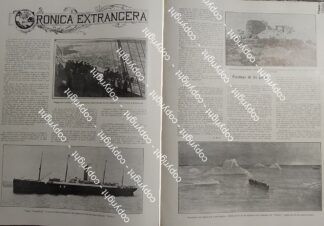 AFICHE ANTIGUO. HUNDIMIENTO DEL TITANIC 1912 /NAUFRAGIOS HISTORICOS
