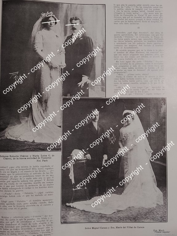 AFICHE ANTIGUO. NOTA. BODA. CARAZA DEL VILAR Y OTROS 1912 ASM