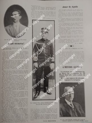 AFICHE ANTIGUO. MUERE JOSE ZUBIETA, EL CORONEL TICO Y MAS 1912 /MILITARES
