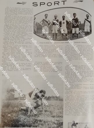 AFICHE ANTIGUO. ATLETAS DE LA YMCA 1912 ASOCIACION DE JOVENES CRISTIANOS