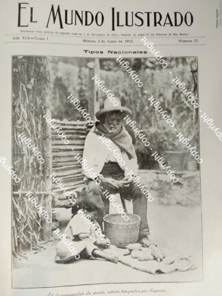 PORTADA ANTIGUA. DE JOSE Ma. LUPERCIO, EL DESGRANADOR DE MAIZ 1912 FOTOGRAFOS ldm