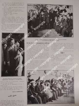 NOTA DE PRENSA ANTIGUA. SARA PEREZ DE MADERO, ESCUELA SAN FELIPE DE JESUS 1912. /ESCUELAS