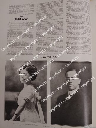 AFICHE ANTIGUO. BODA. MACIAS RIVAS ( CARLOS MACIAS ) 1912 ASM