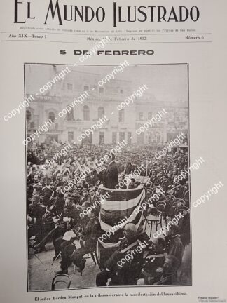AFICHE ANTIGUO. ENRIQUE BORDES MANGEL EN MITIN POLITICO 1912 /POLITICOS