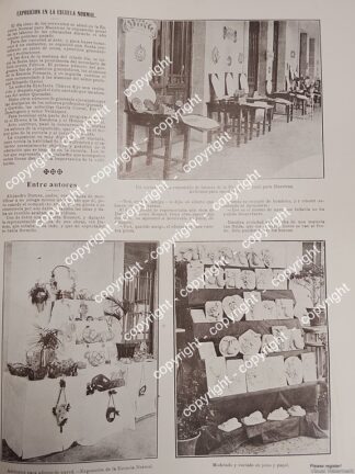 AFICHE ANTIGUO. EXPOSICION ESCUELA NORMAL DE MAESTROS 1912 /ESCUELAS