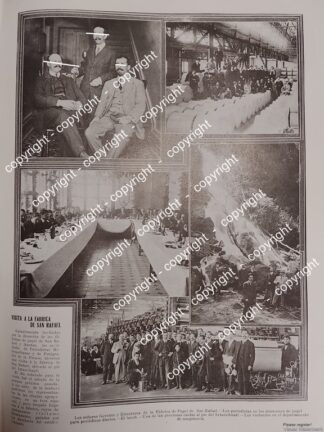 AFICHE ANTIGUO. FABRICA DE PAPEL SAN RAFAEL 1912 / EMPRESAS MUY RARO