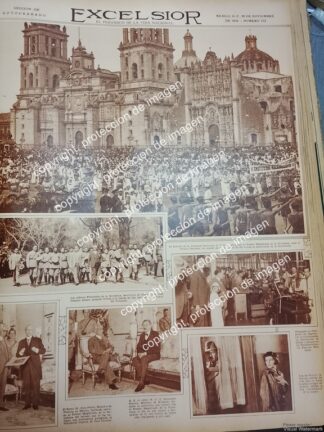 PORTADA ANTIGUA. DESFILE CATEDRAL D.F Y PASCUAL ORTIZ RUBIO 1931 /LDM IGLESIAS