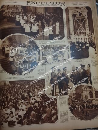 AFICHE ANTIGUO. FIESTAS RELIGIOSAS CATEDRAL D.F Y OTROS 1931