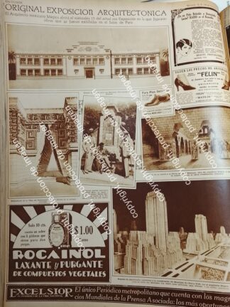 AFICHE ANTIGUO. EXPOSICION EN PARIS DE FRANCISCO J. MUJICA 1931/ ARQUITECTOS
