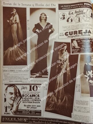 AFICHE ANTIGUO. BODA, FIGUEROA ARAMONI ( MAGNOLIA ARAMONI) Y OTROS 1931