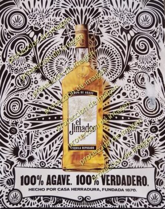 Cartel publicitario retro Tequila el Jimador 1990s / muy raro