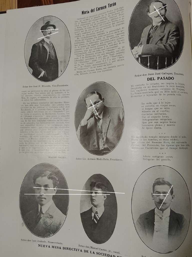 AFICHE ANTIGUO. MESA DIRECTIVA SOCIEDAD DE AUTORES MEXICO 1912 / ESCRITORES