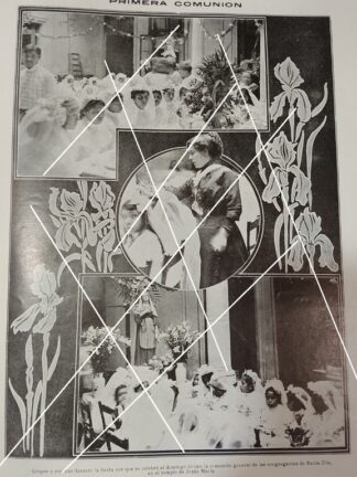 AFICHE ANTIGUO. NIÑOS EN EL TEMPLO DE JESUS MARIA D.F /IGLESIAS LDM