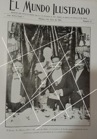 PORTADA ANTIGUA. BARON. CARLO M. ALBERTO ALIOTI, EMBAJADOR DE ITALIA EN MEXICO/ 1912 DIPLOMATICOS
