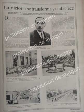 AFICHE ANTIGUO OSCAR F. POSADA Y DISTRITO LA VICTORIA, LIMA, PERU