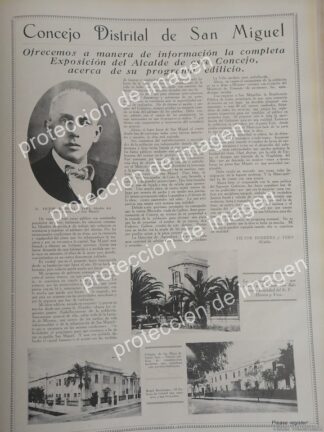 AFICHE ANTIGUO. VICTOR HERRERA VERA, OBRAS DE SAN MIGUEL, LIMA, PERU