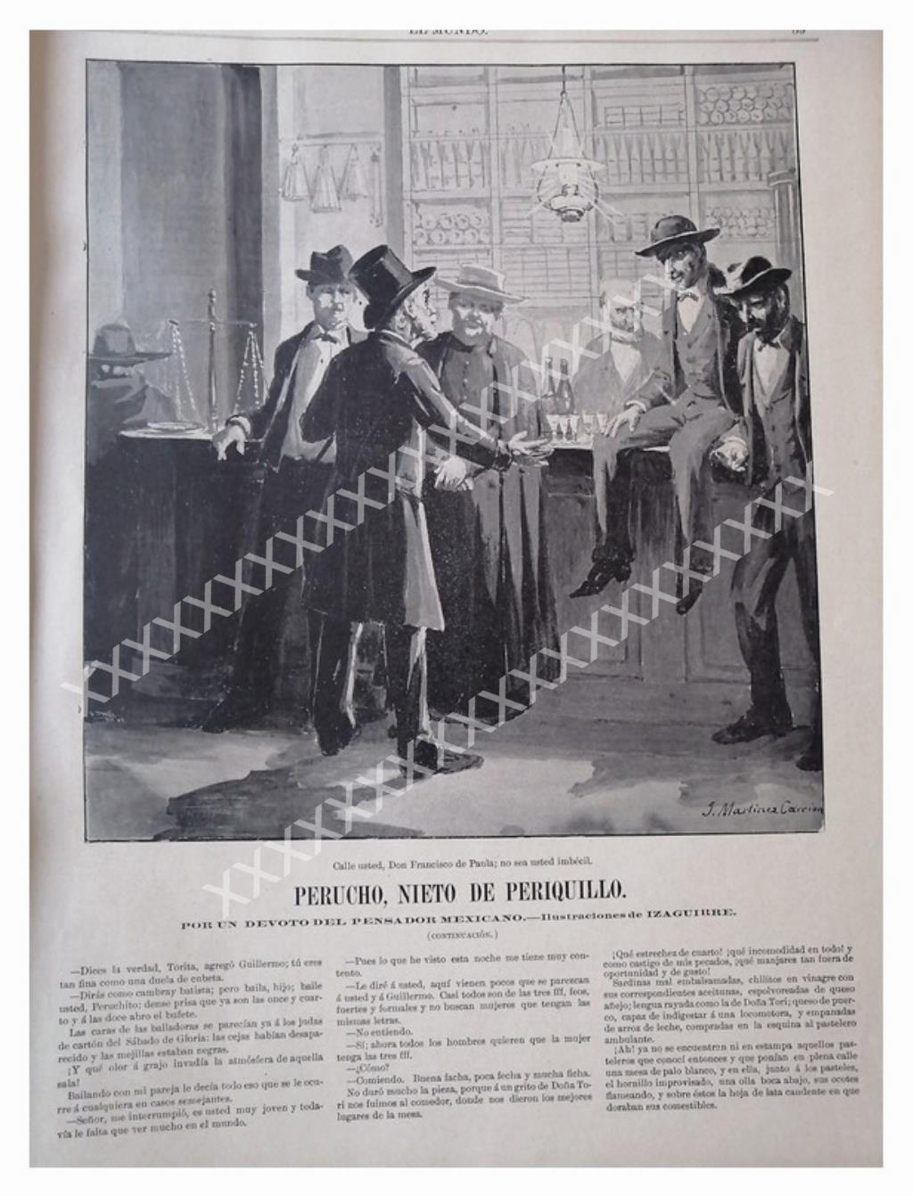 GRABADO ANTIGUO 1896 DE MARTINEZ CARRION