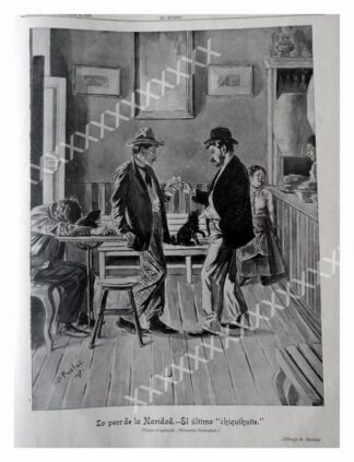 GRABADO ANTIGUO. 1897 DE JULIO RUELAS / CHIQUIHUITE