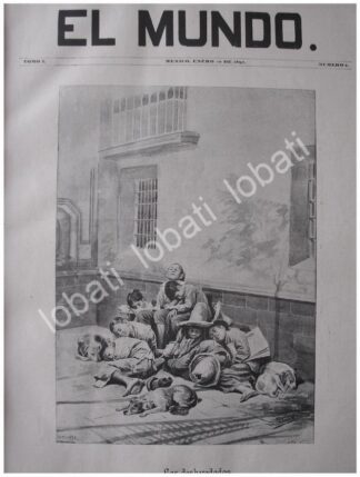 PORTADA ANTIGUA ORIGINAL 1897 DE JOSE MARIA VILLASANA, LOS DEHEREDADOS