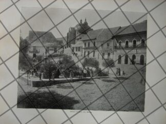 GRABADO ANTIGUO 1897 MODAS, SOMBRERO Y CAPOTA
