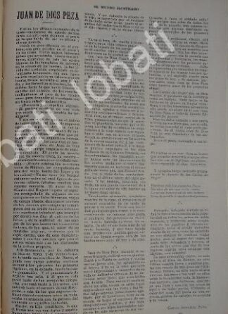 CARTEL ANTIGUO ORIGINAL DE NOTICIA DE LA MUERTE DE JUAND DE DIOS PEZA 1910 / POETAS