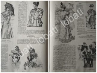 GRABADO ANTIGUO TENDENCIAS DE MODAS DE 1897. /110