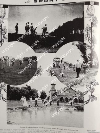 AFICHE ANTIGUO. GOLF EN EL COUNTRY CLUB 1912 ASM CLUBES