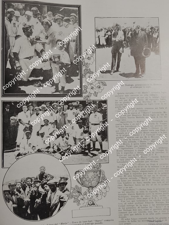 AFICHE ANTIGUO. CLUB MARTE GANA CAMPEONATO DE BEISBOL 1912 DEPORTES
