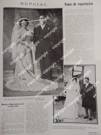AFICHE ANTIGUO. BODA. RAMOS MARIN 1912 ( JOSE RAMOS TELLES) , ASM