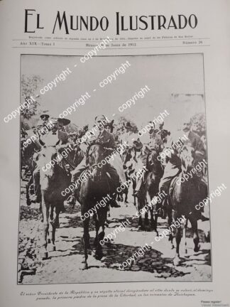 PORTADA ANTIGUA. FRANCISCO I MADERO Y SU GABINETE EN HUICHAPAN, INICIOS DE LA PRESA LIBERTAD /LDM, POLITICOS